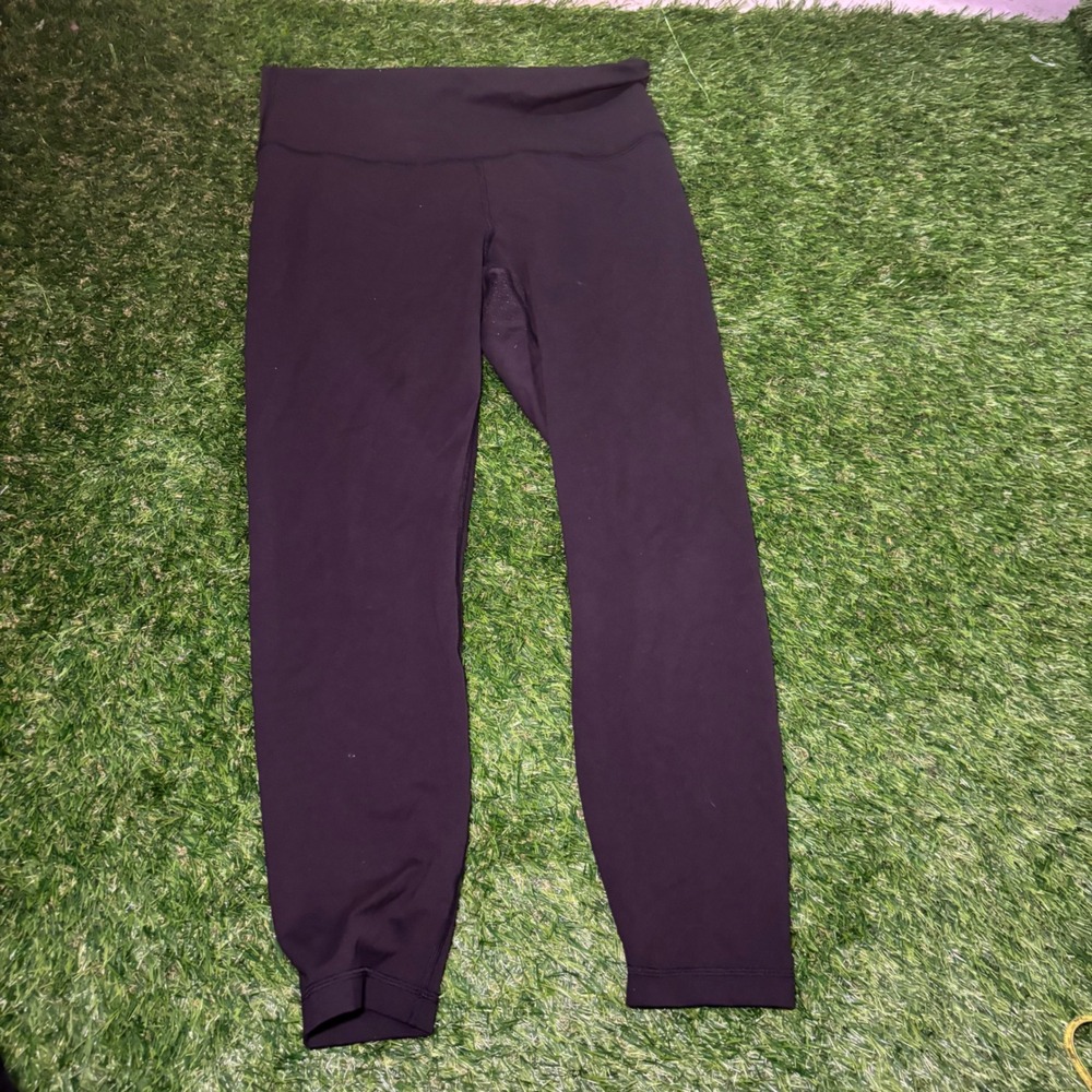 Lululemon Black High Rise Athletic Leggings 25 Inch Inseam Yoga Pants 0149